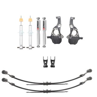 Belltech | 350345SP LOWERING KIT FRONT AND REAR STREET PERFORMANCE STRUTS 2019+ Silverado/Sierra 1500 2WD/4WD 0-4IN. F / 4IN. R 