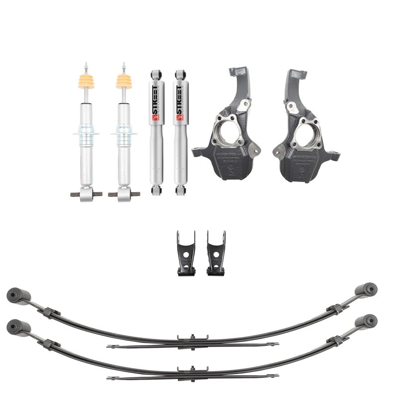 Belltech | 350345SP LOWERING KIT FRONT AND REAR STREET PERFORMANCE STRUTS 2019+ Silverado/Sierra 1500 2WD/4WD 0-4IN. F / 4IN. R 