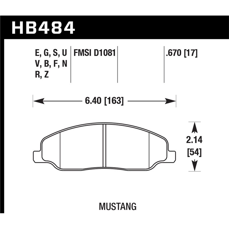 Hawk Performance | HPS Disc Brake Pad - Mustang 2005-2014
