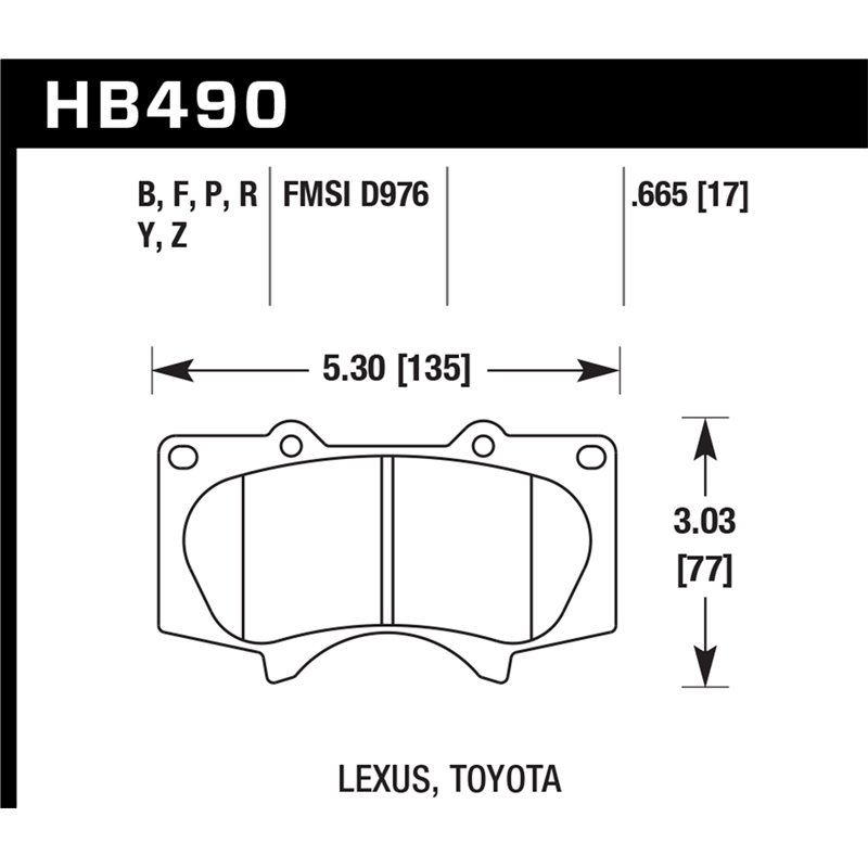 Hawk Performance | Performance Ceramic Disc Brake Pad - Lexus / Toyota 2005-2019