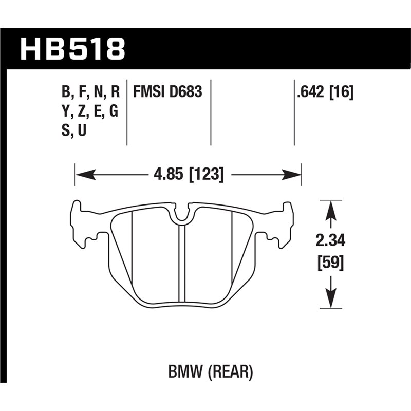 Hawk Performance | DTC-70 Disc Brake Pad - X1 / X3 / Z4 2008-2014
