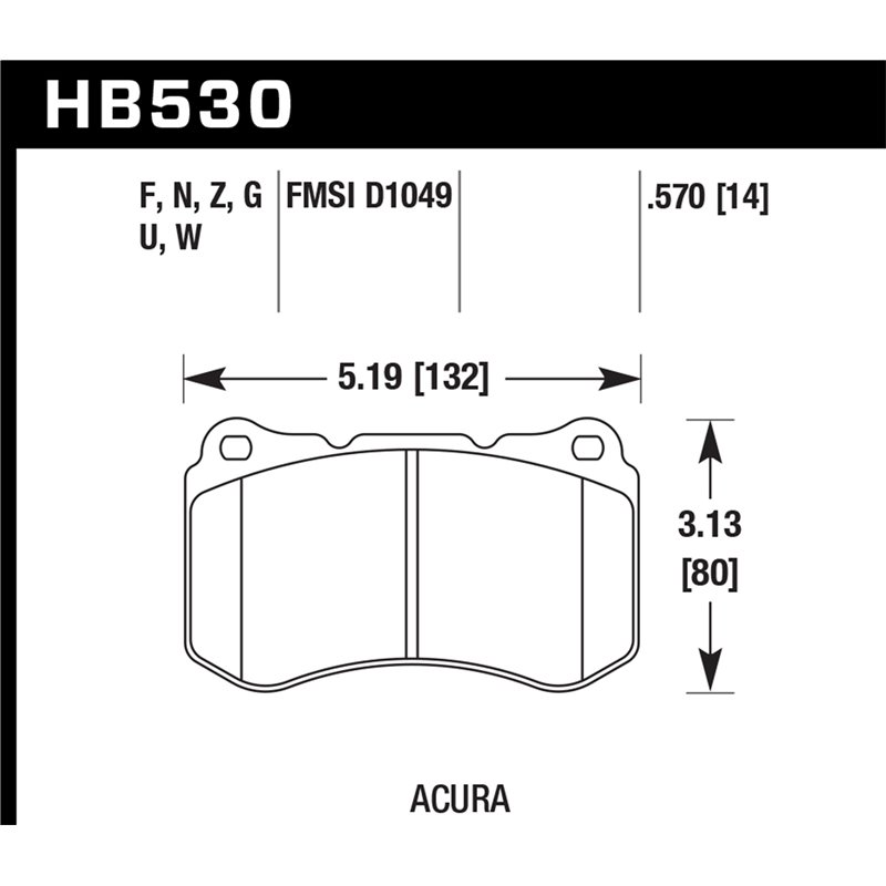 Hawk Performance | HP Plus Disc Brake Pad - TL Base / Type-S 3.2L / 3.5L 2008-2008