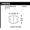 Hawk Performance | DTC-60 Disc Brake Pad - Corvette 6.2L / 7.0L 2006-2013