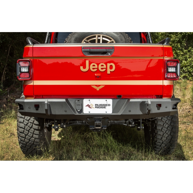 RUGGED RIDGE | Heavy Duty Rear Bumper - Gladiator 3.0L / 3.6L 2020-2022 RUGGED RIDGE Off-Road Bumpers