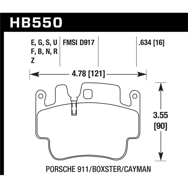 Hawk Performance | HPS Disc Brake Pad - 911 / Boxster / Cayman 2001-2007