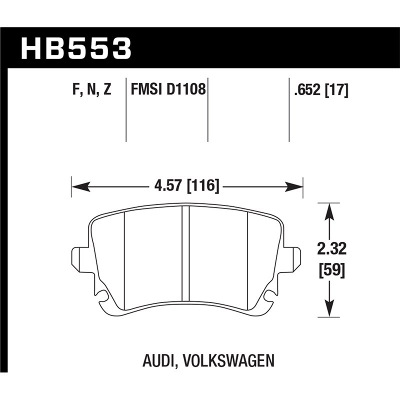 Hawk Performance | HPS Disc Brake Pad - Audi 2008-2011