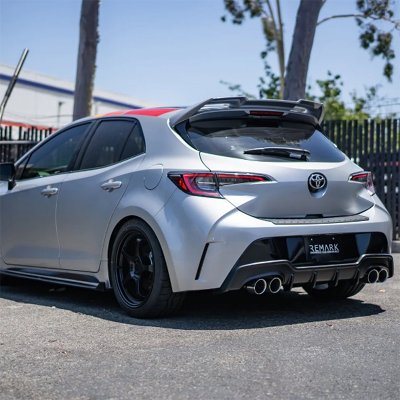 REMARK | Sports Touring Cat-Back Exhaust (Quad Style, Burnt Stainless Tip) - Corolla Hatchback 2019-2023* REMARK Cat-Back Exh...