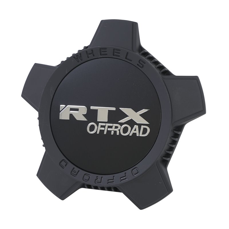 RTX | Cap Black Matte RTX Offroad Chrome Black Background RTX Center Caps