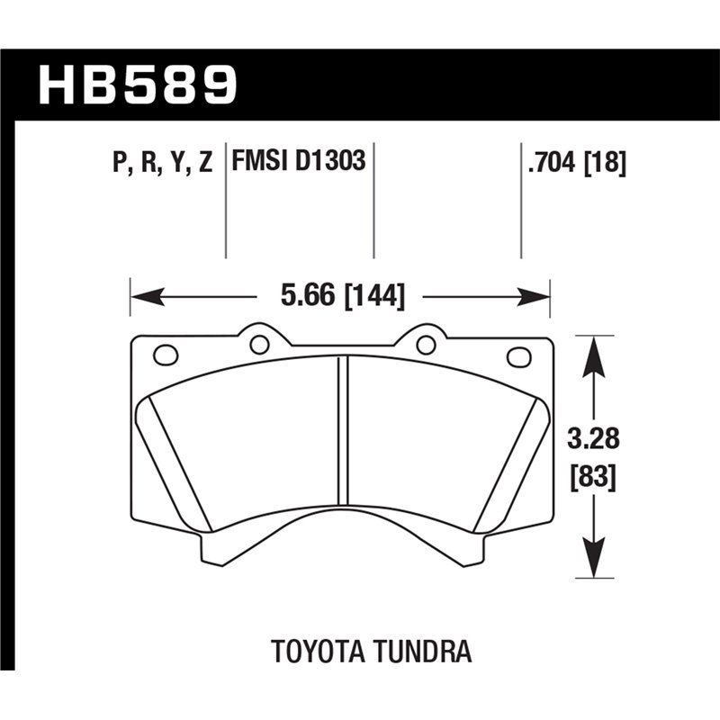 Hawk Performance | LTS Disc Brake Pad - LX570 / Land Cruiser / Sequoia / Tundra 2007-2019