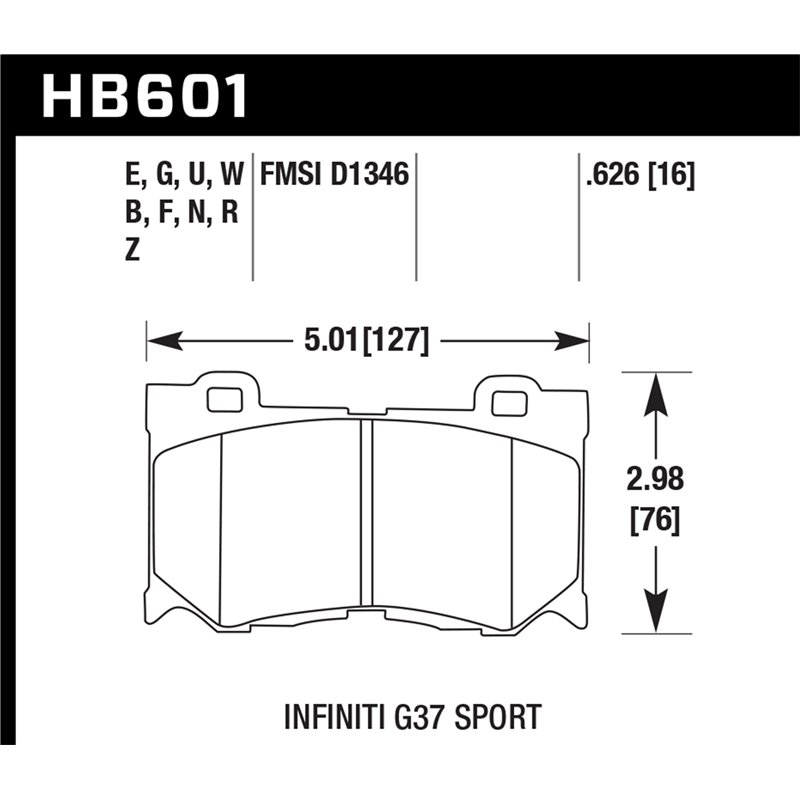 Hawk Performance | HP Plus Disc Brake Pad - Infiniti / Nissan 2008-2019 Hawk Performance Brake Pads