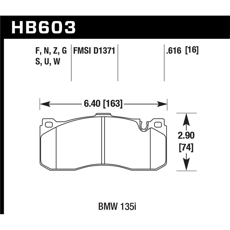 Hawk Performance | DTC-70 Disc Brake Pad - 135i / 135is 3.0T 2008-2013