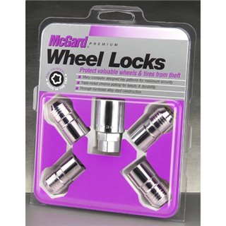 McGard | (4)Chrome Lock Set 14x1.5 Length 1.639 21mm/22mm Dual Hex McGard Lug Nuts & Locks