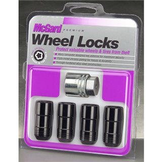 McGard | (4)Black Lock Set 14x1.5 Length 1.965 21mm/22mm Dual Hex McGard Lug Nuts & Locks