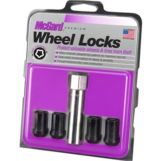 McGard | (4)Black Tuner Lock Set 12x1.5 Length 1.24 13/16 Hex McGard Lug Nuts & Locks