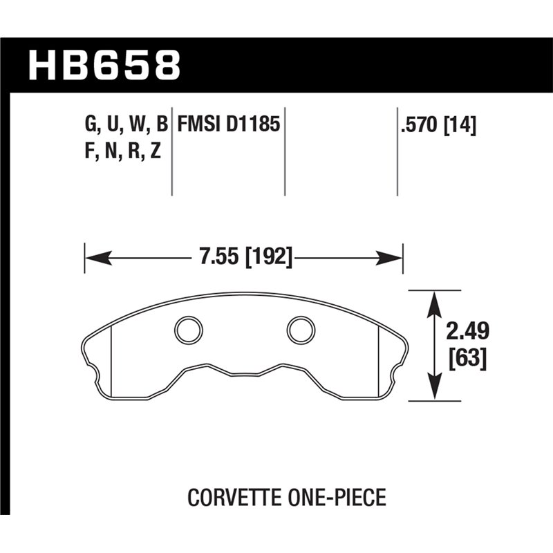 Hawk Performance | Performance Ceramic Disc Brake Pad - Corvette 6.2L / 7.0L 2006-2013