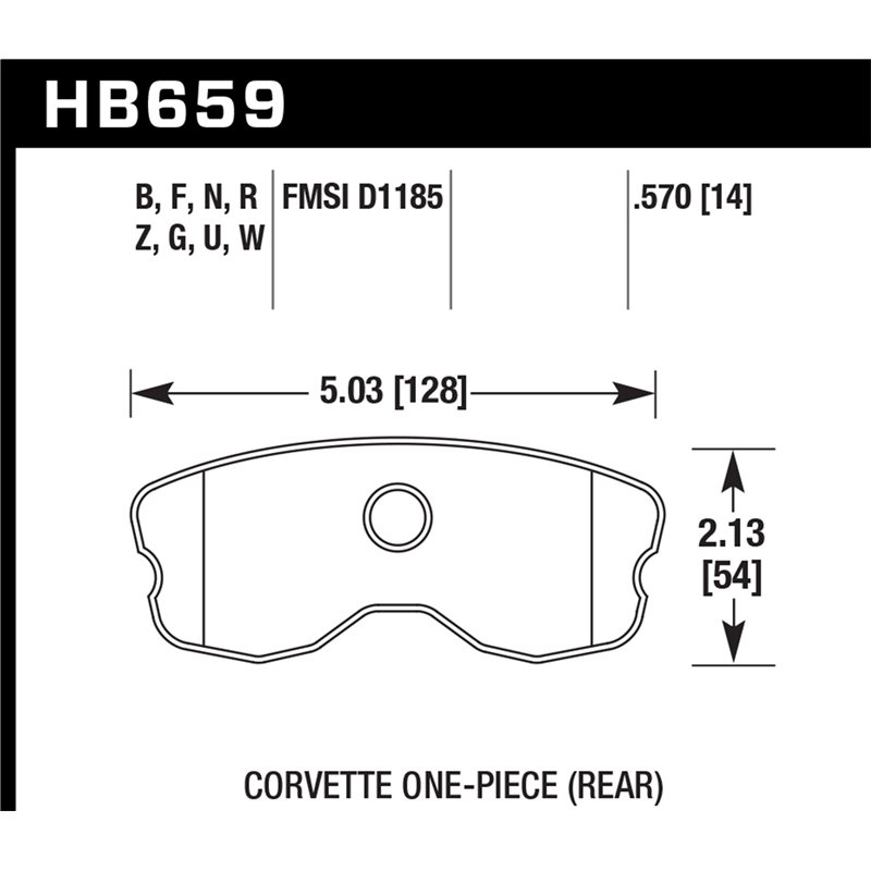 Hawk Performance | HP Plus Disc Brake Pad - Corvette 6.2L / 7.0L 2006-2013