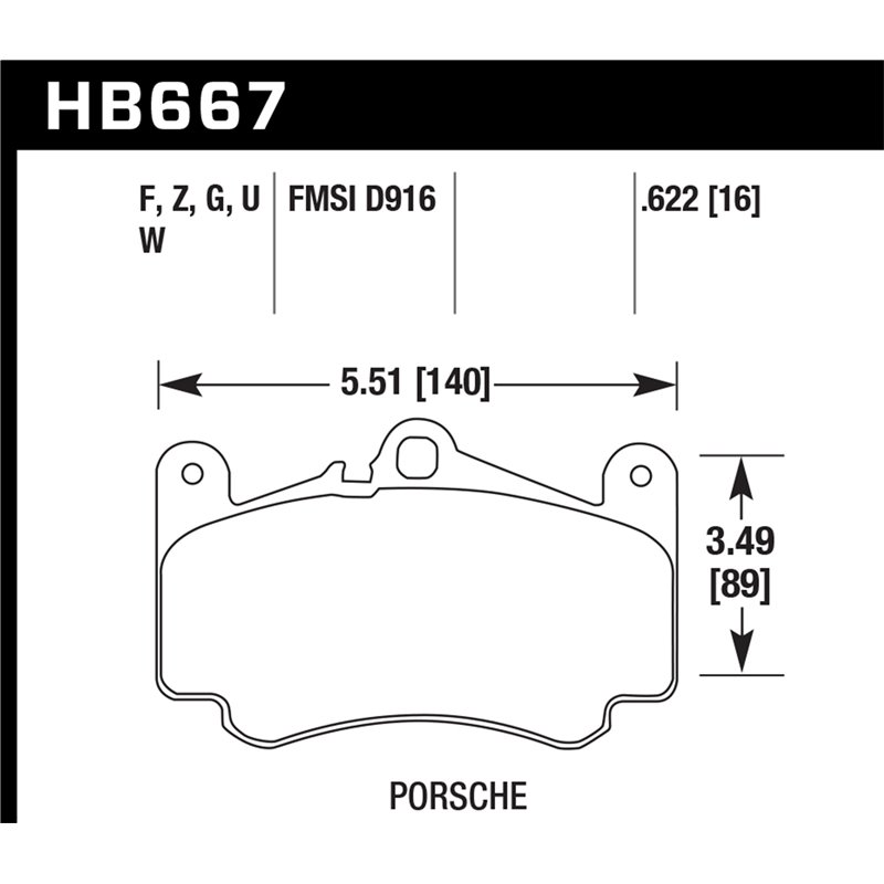 Hawk Performance | HPS 5.0 Disc Brake Pad - 911 3.4L / 3.6L / 3.8L 1999-2012