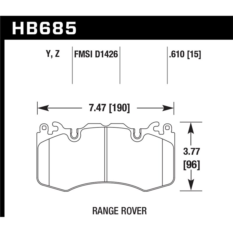 Hawk Performance | LTS Disc Brake Pad - Range Rover / Range Rover Sport 5.0L / 3.0L 2010-2016