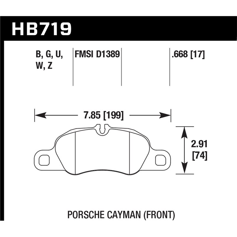 Hawk Performance | HPS 5.0 Disc Brake Pad - Porsche 2009-2019