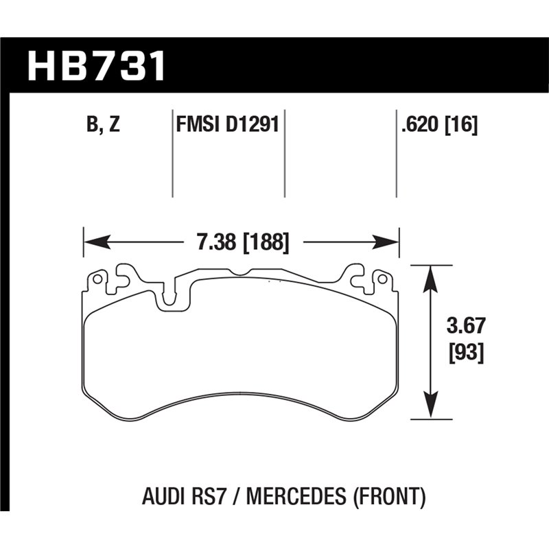 Hawk Performance | Performance Ceramic Disc Brake Pad - Audi / Hyundai / Mercedes-Benz 2008-2022