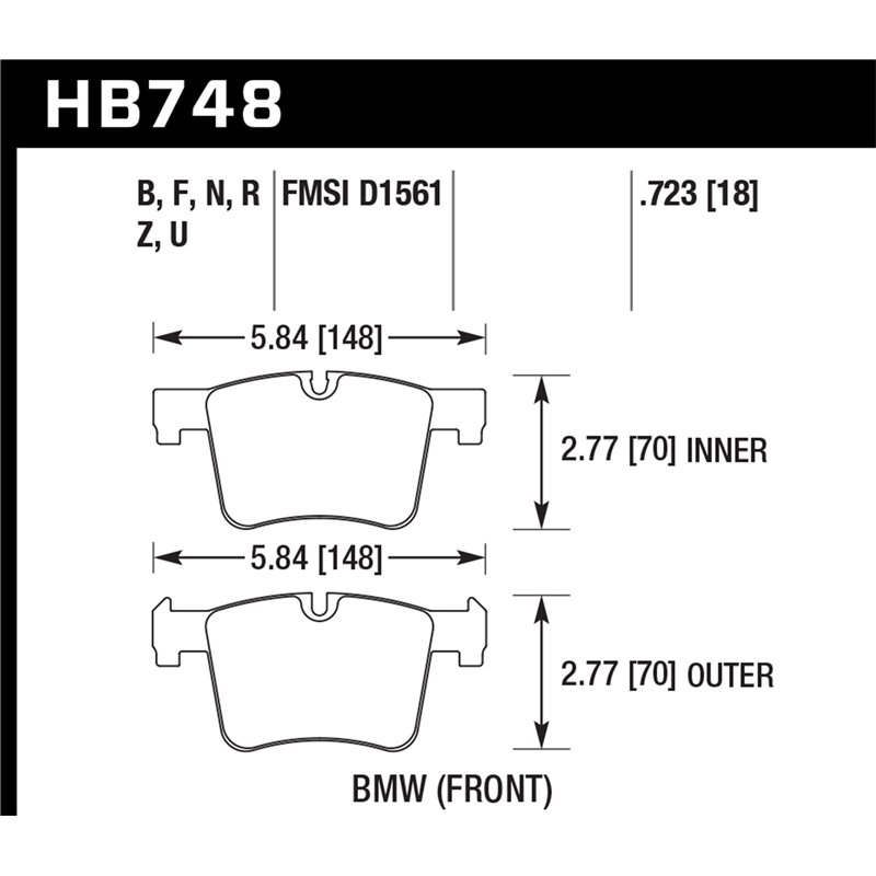 Hawk Performance | HP Plus Disc Brake Pad - BMW 2.0T / 3.0T 2013-2019