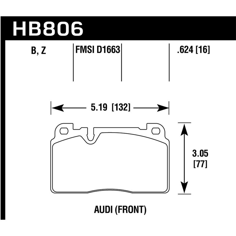 Hawk Performance | HPS 5.0 Disc Brake Pad - A6 / Q5 2.0T / 3.0L 2013-2017