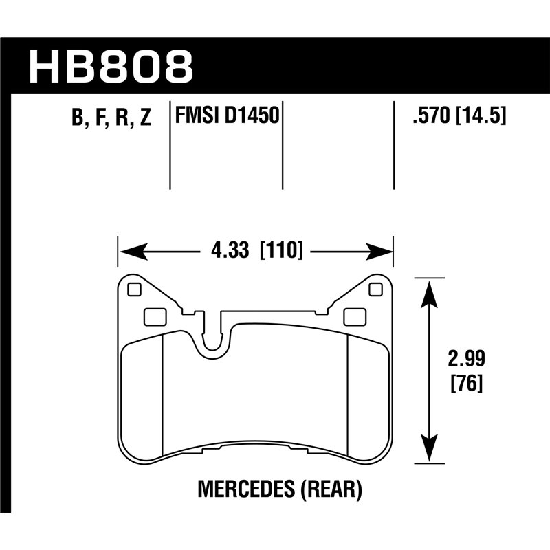 Hawk Performance | HPS 5.0 Disc Brake Pad - Mercedes-Benz 6.2L / 5.5T 2010-2018