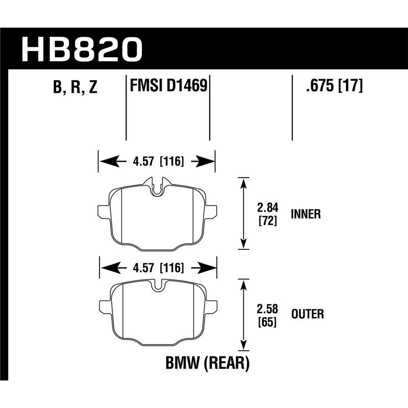 Hawk Performance | HPS 5.0 Disc Brake Pad - BMW 4.4T / 3.0T 2011-2019