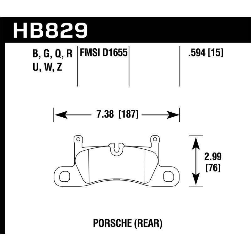 Hawk Performance | Performance Ceramic Disc Brake Pad - 911 / Boxster / Cayenne 2011-2017