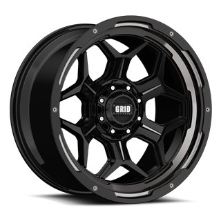 GRID Off-Road | GD16 ET-25 - Black With Natural Lip