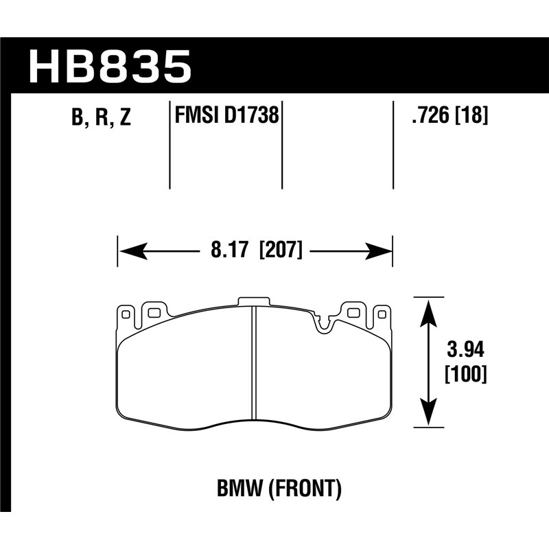 Hawk Performance | HPS 5.0 Disc Brake Pad - M6 / X5 / X6 4.4T 2015-2019