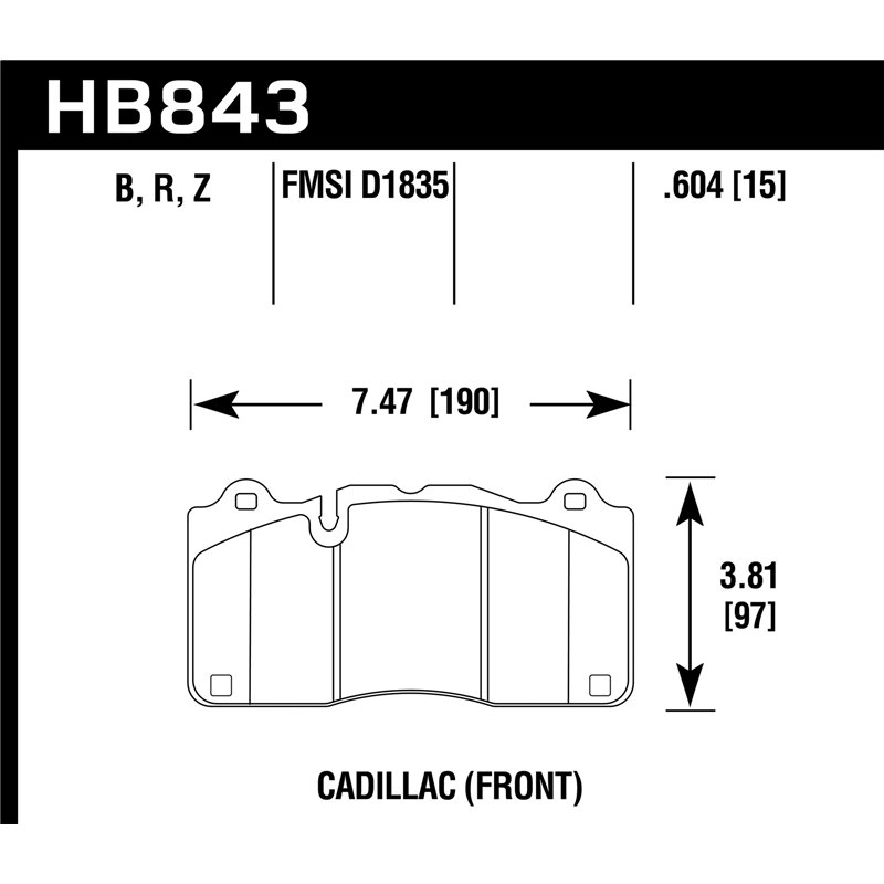 Hawk Performance | Performance Ceramic Disc Brake Pad - CTS V 6.2L 2016-2016