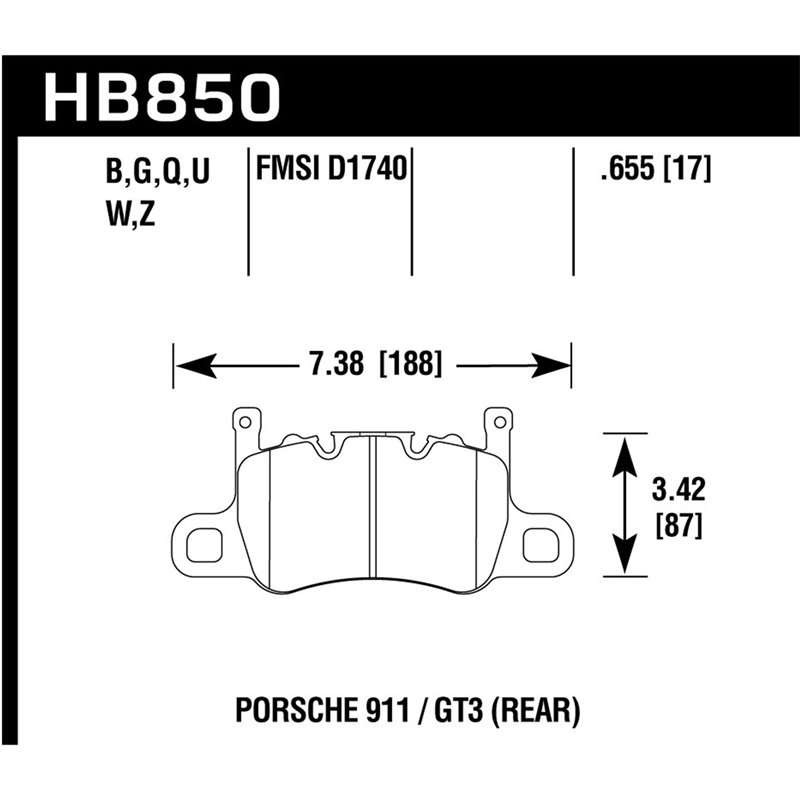 Hawk Performance | Performance Ceramic Disc Brake Pad - 911 / Cayman / Panamera 2014-2019