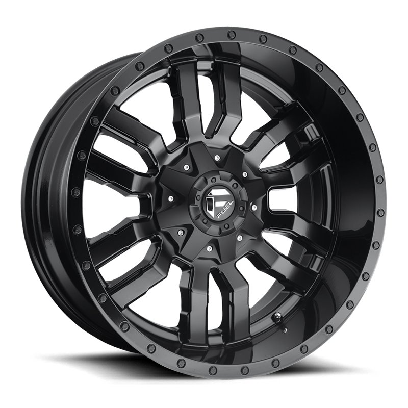 Fuel Off-Road | Sledge D596 Matte Black / Gloss Black Lip