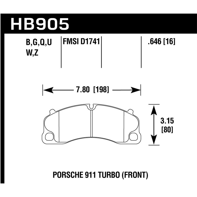 Hawk Performance | DTC-60 Disc Brake Pad - 911 3.0T / 3.8T / 4.0L 2014-2019
