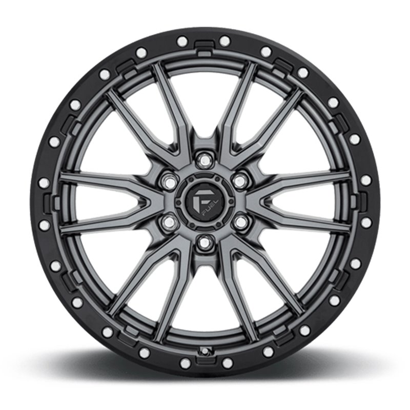 Fuel Off-Road | Rebel D680 Matte Gunmetal / Black Bead Ring