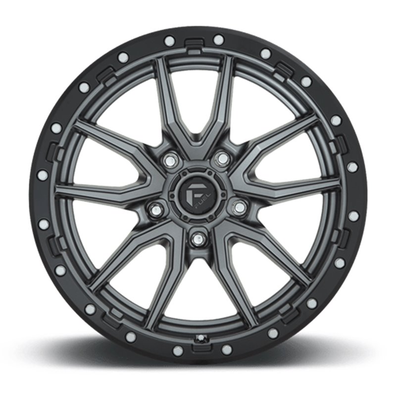 Fuel Off-Road | Rebel D680 Matte Gunmetal / Black Bead Ring
