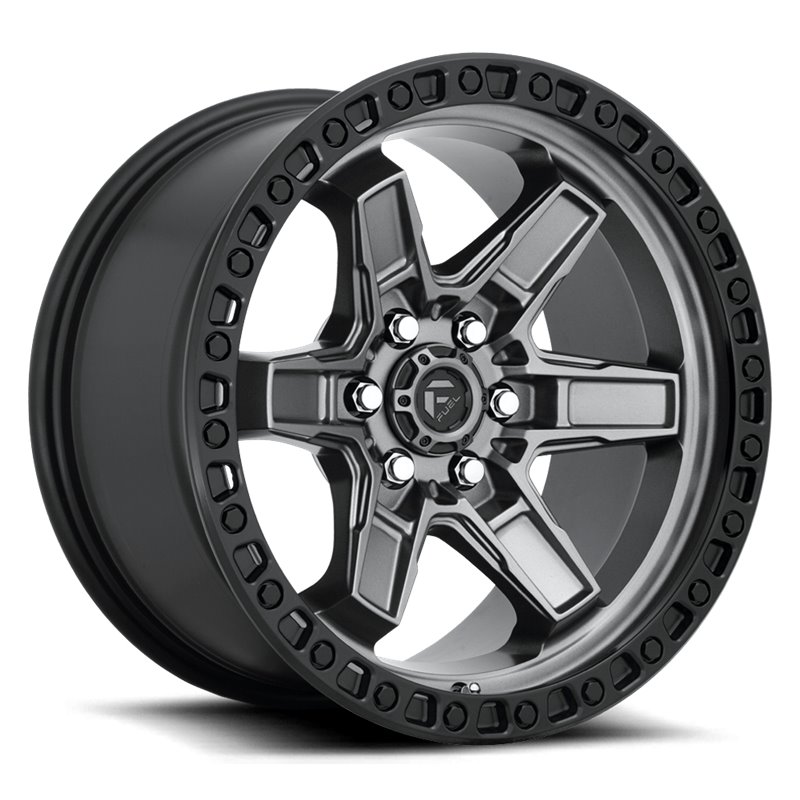 Fuel Off-Road | Kicker D698 Matte Gunmetal / Black Bead Ring