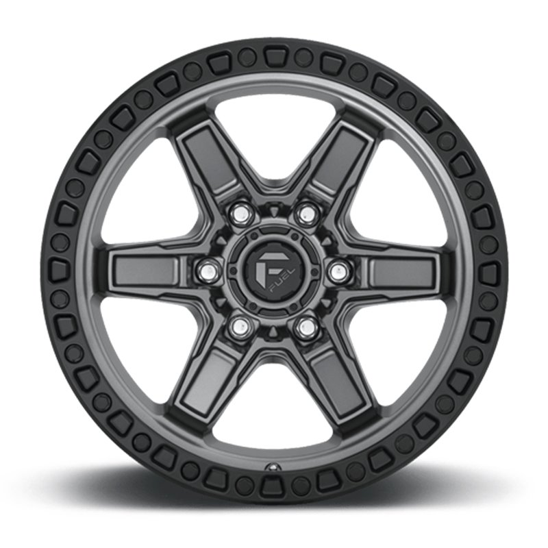 Fuel Off-Road | Kicker D698 Matte Gunmetal / Black Bead Ring