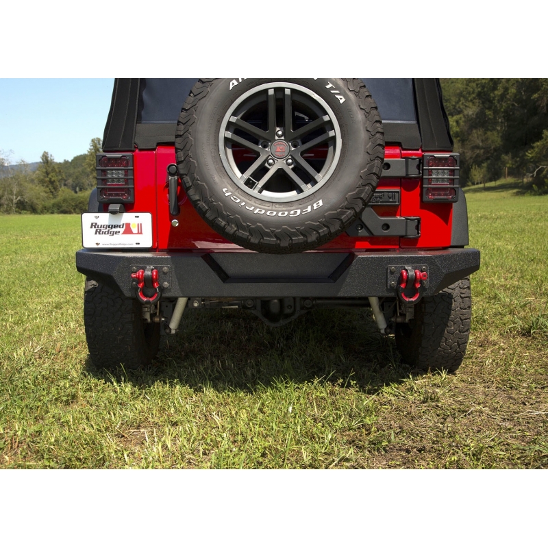 RUGGED RIDGE | Spartacus Rear Bumper - Wrangler (JK) 3.6L / 3.8L 2007-2018 RUGGED RIDGE Off-Road Bumpers