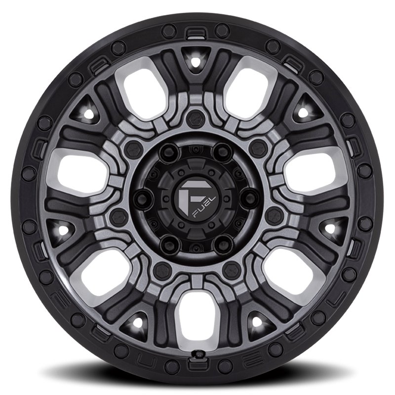 Fuel Off-Road | Traction D825 Matte Gunmetal / Black Ring