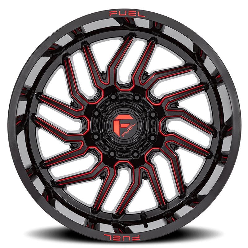 Fuel Off-Road | Hurricane D808 Gloss Black / Red Milled