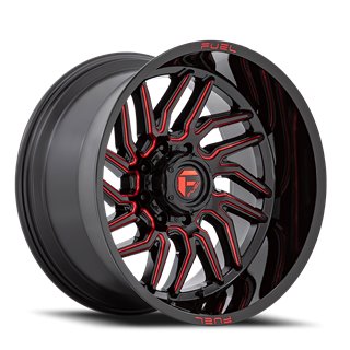 Fuel Off-Road | Hurricane D808 Gloss Black / Red Milled