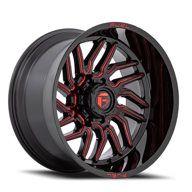 Fuel Off-Road | Hurricane D808 Gloss Black / Red Milled