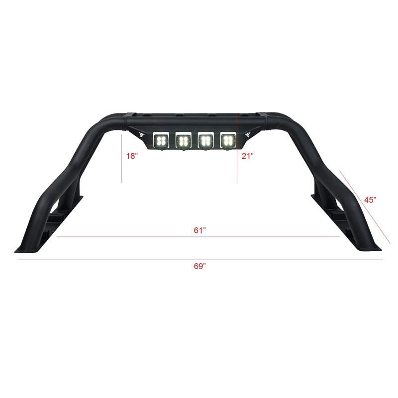 Armordillo | CR1 Chase Rack W/LED Shroud For Full Size Trucks