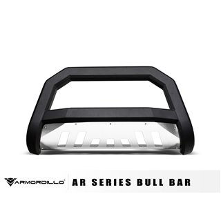 Armordillo | 2007-2018 Chevy Tahoe 1500 AR Series Bull Bar - Matte Black W/Aluminum Skid Plate - Tahoe 2007-2020