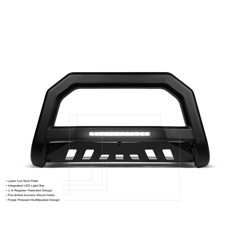 Armordillo | 2017-2022 Honda Ridgeline AR-T Bull Bar - Matte Black - Ridgeline 3.5L 2017-2023