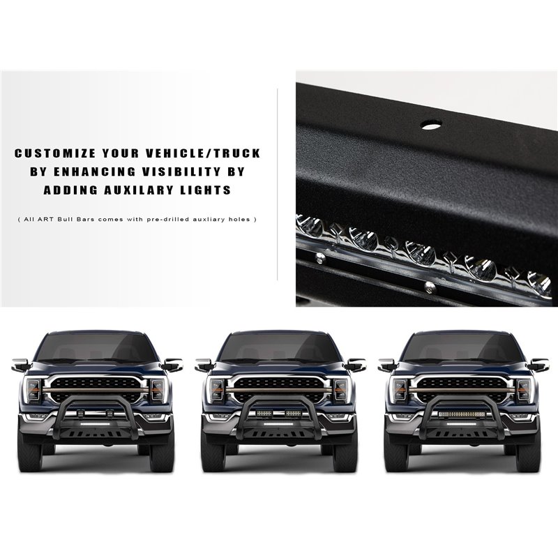 Armordillo | 2017-2022 Honda Ridgeline AR-T Bull Bar - Matte Black - Ridgeline 3.5L 2017-2023