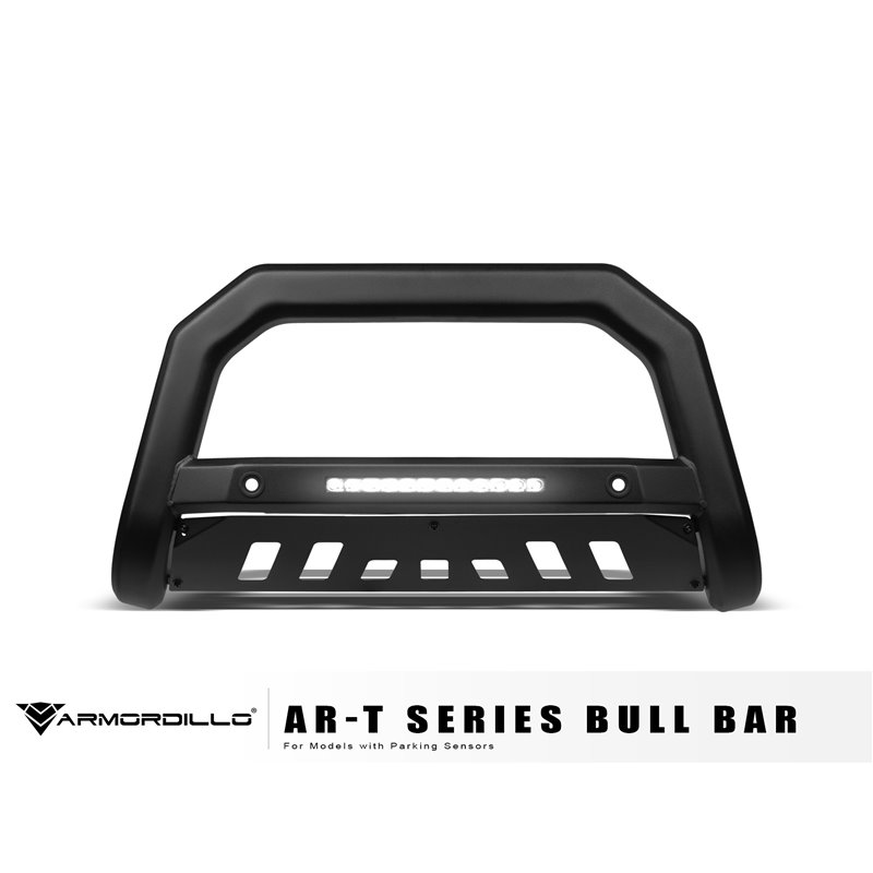 Armordillo | 2022-2023 Nissan Frontier AR-T Bull Bar w/Parking Sensor - Matte Black - Frontier 3.8L 2023